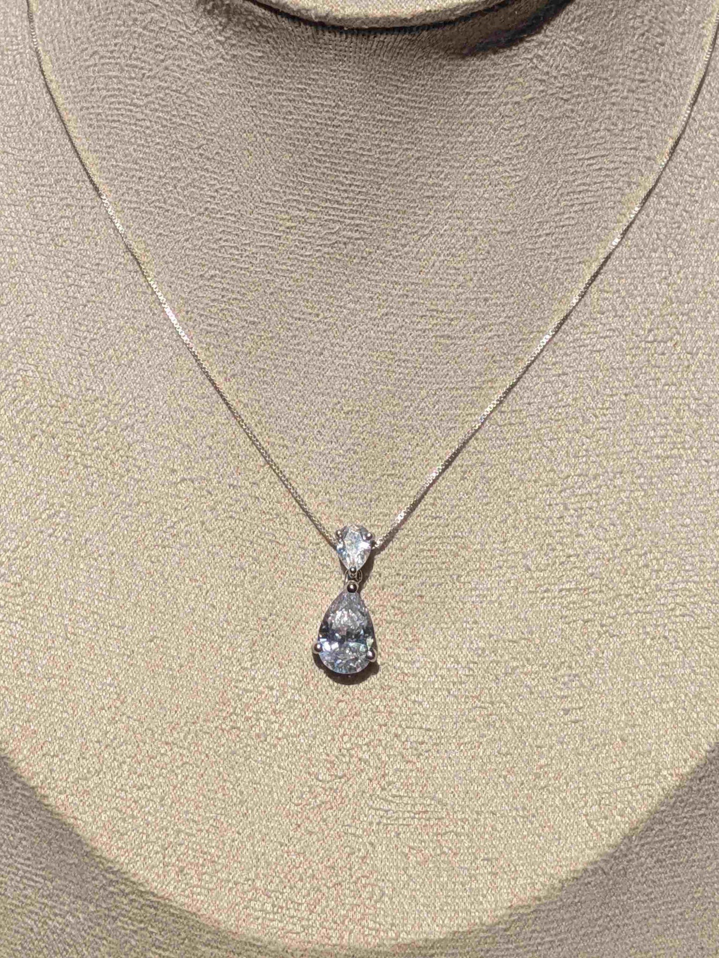 Pear & Pear Silver Pendant