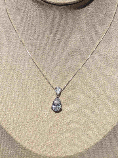 Pear & Pear Silver Pendant