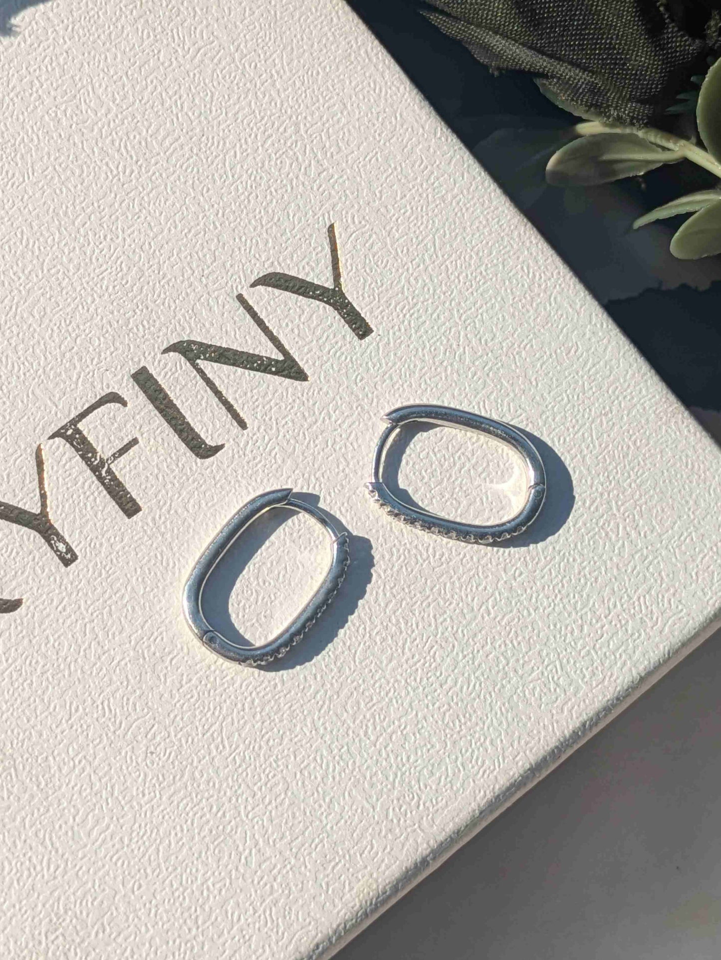 Classic Oval Silver Hoop Earring For Women