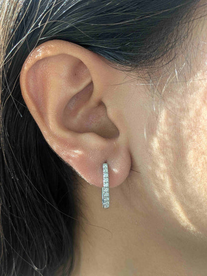 Classic Oval Silver Hoop Earring For Women