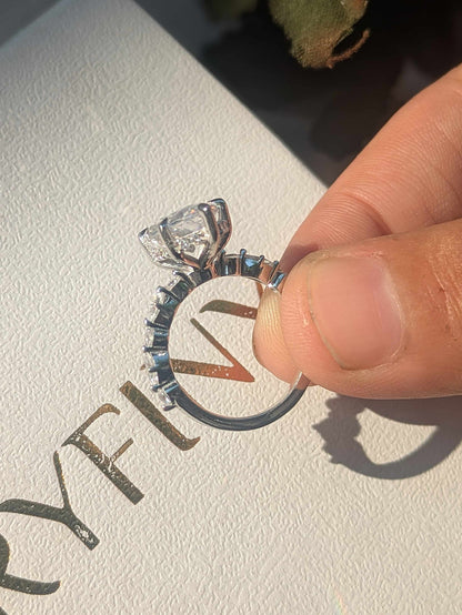 4Ct Shelby Marquise Solitaire Silver Ring For Women