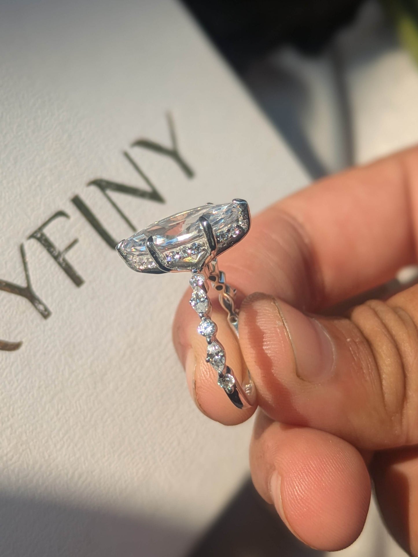 4Ct Shelby Marquise Solitaire Silver Ring For Women