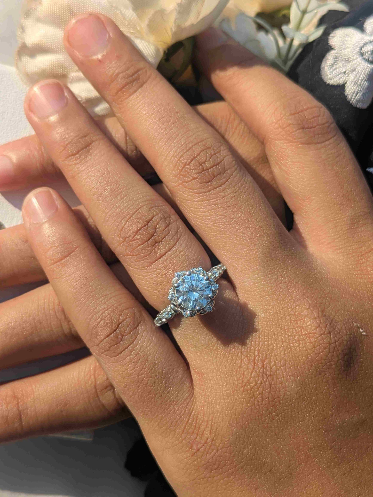 2Ct Marell Luxe Round Solitaire Silver Ring For Women