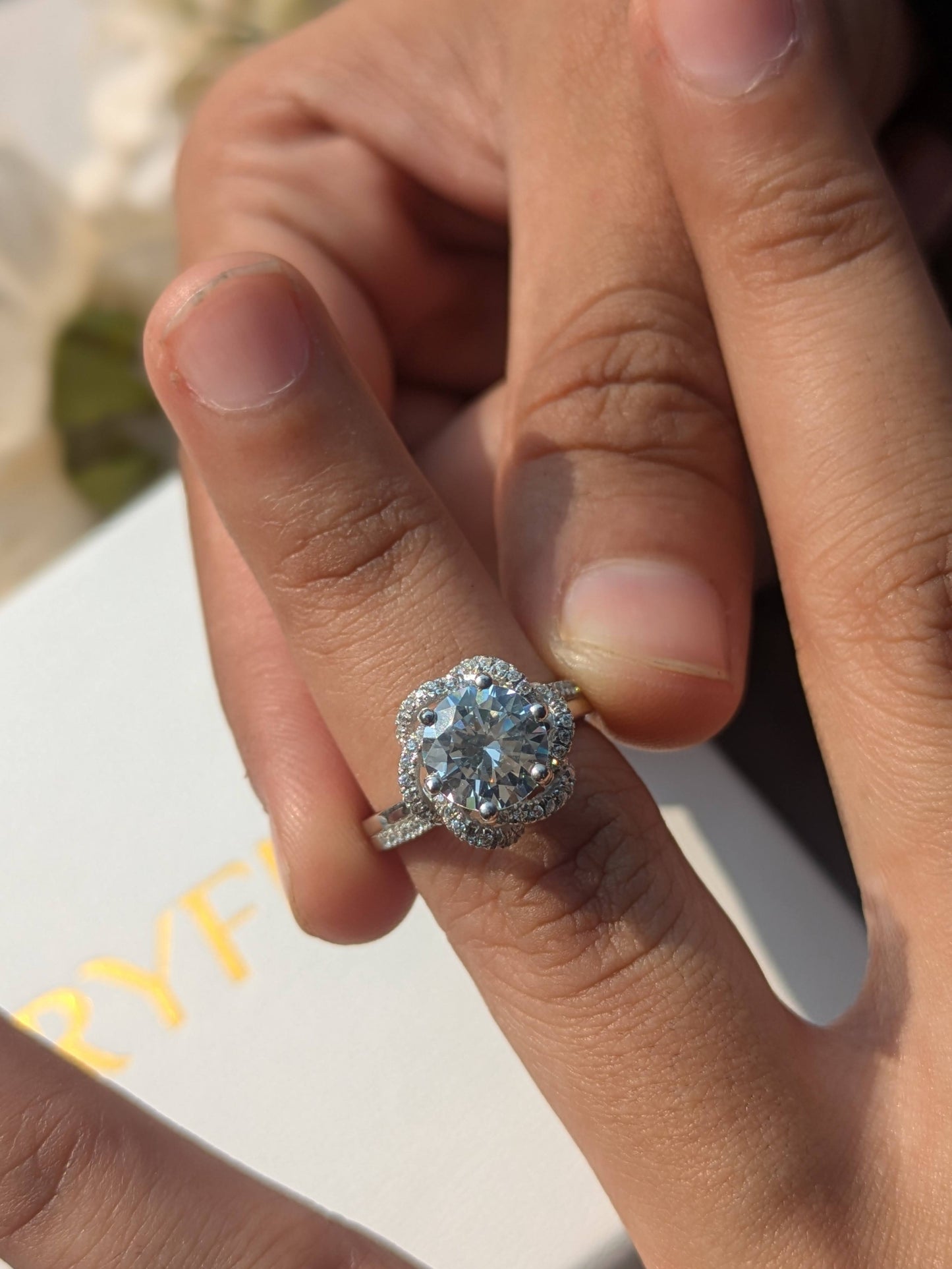 2Ct Cynthia Luxe Round Solitaire Silver Ring For Women