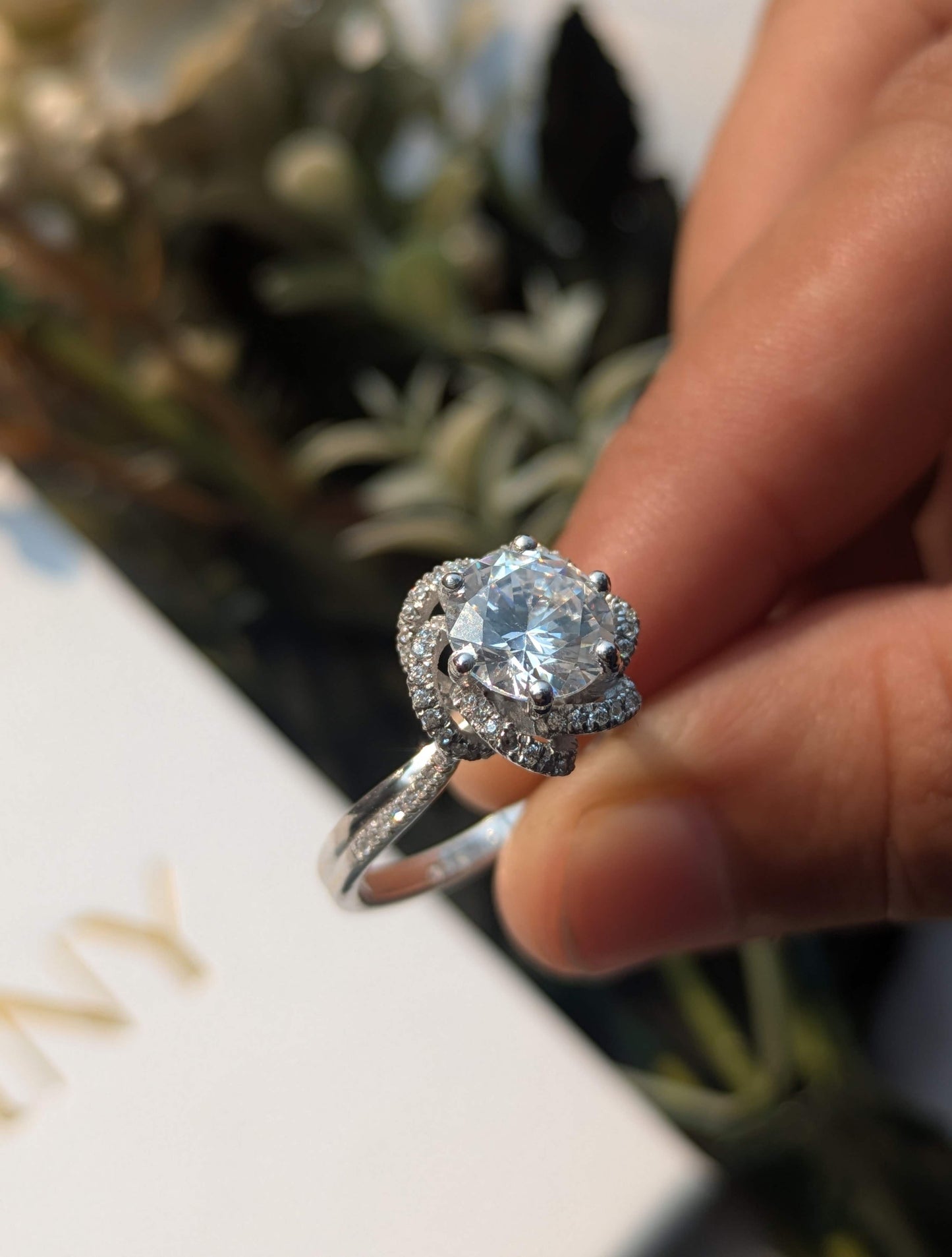 2Ct Cynthia Luxe Round Solitaire Silver Ring For Women