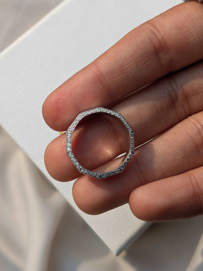 Burner Silver Band Ring For Men