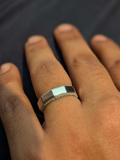 Burner Silver Band Ring For Men