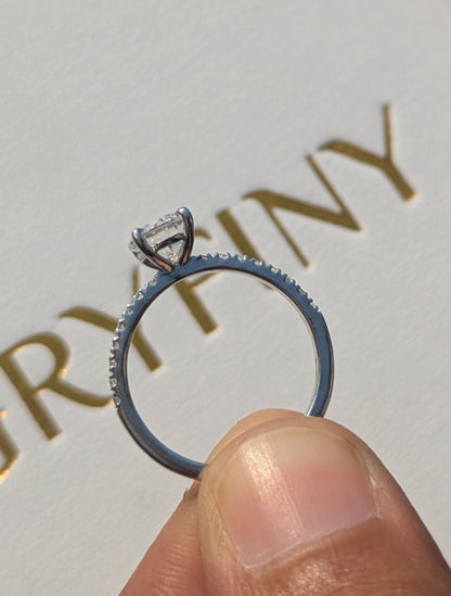 0.8Ct Rosie Round Solitaire Silver Ring For Women