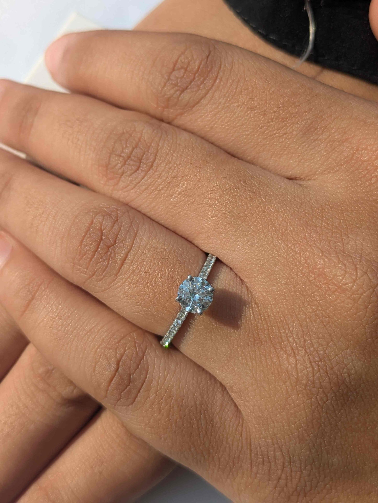 0.8Ct Rosie Round Solitaire Silver Ring For Women