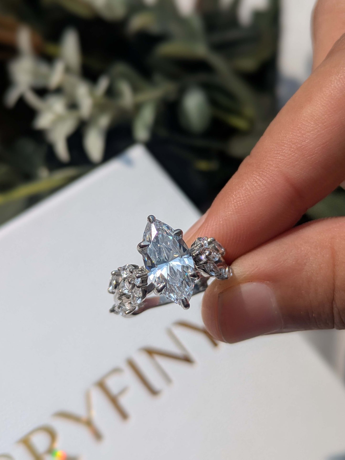 2.5Ct Lux Grace Marquise Solitaire Silver Ring For Women
