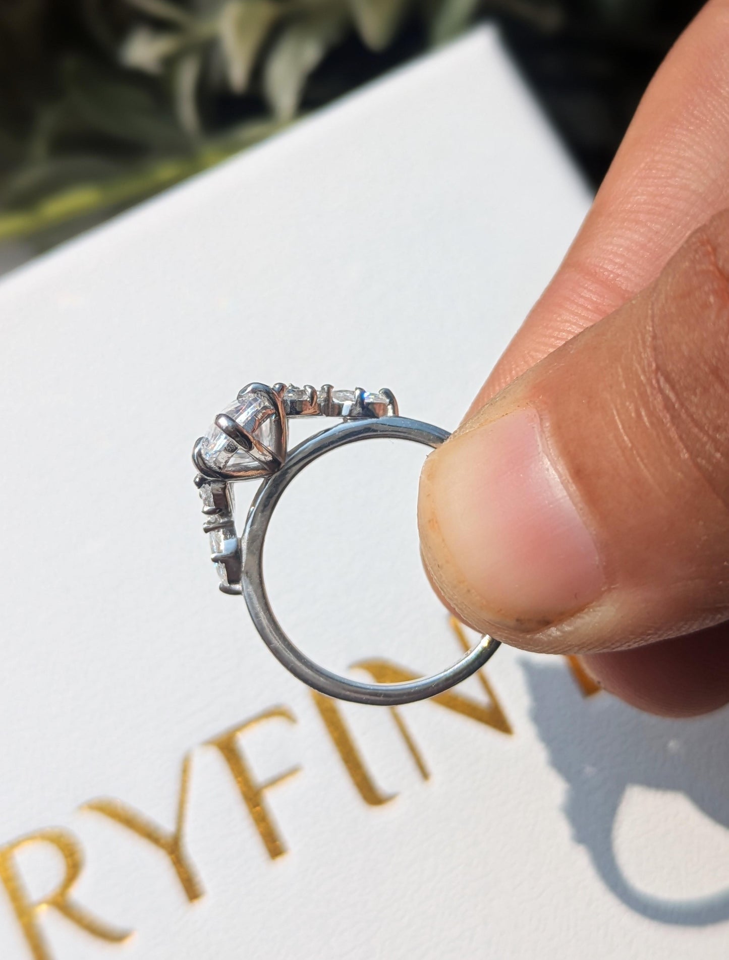 2.5 Ct Marquise Floral Solitaire Silver Ring For Women