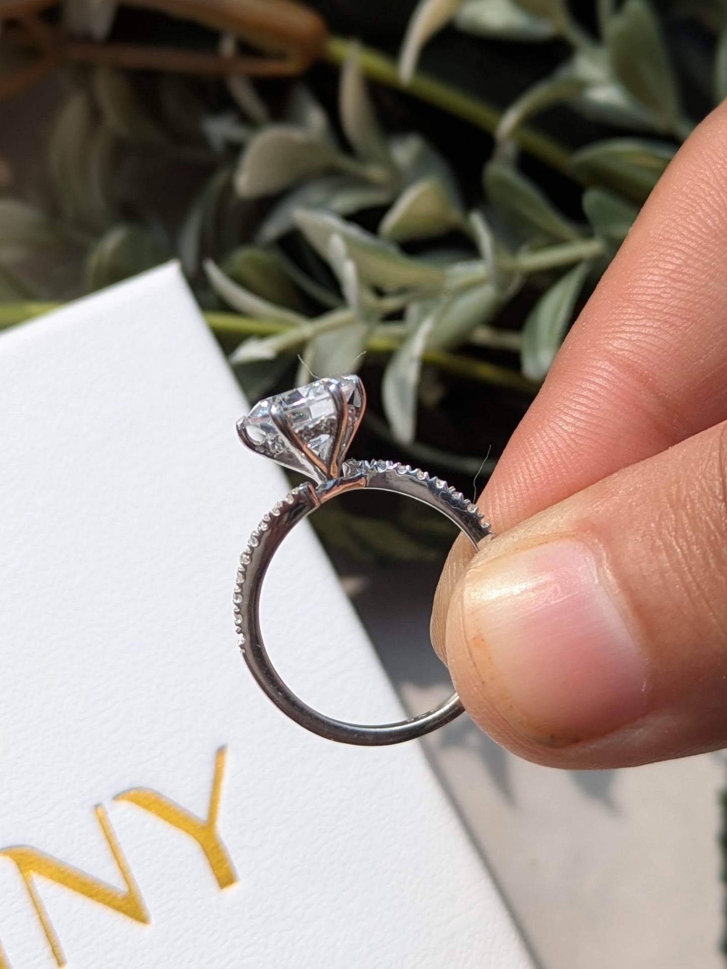 2ct Round Bypass Solitaire Silver Ring For Women