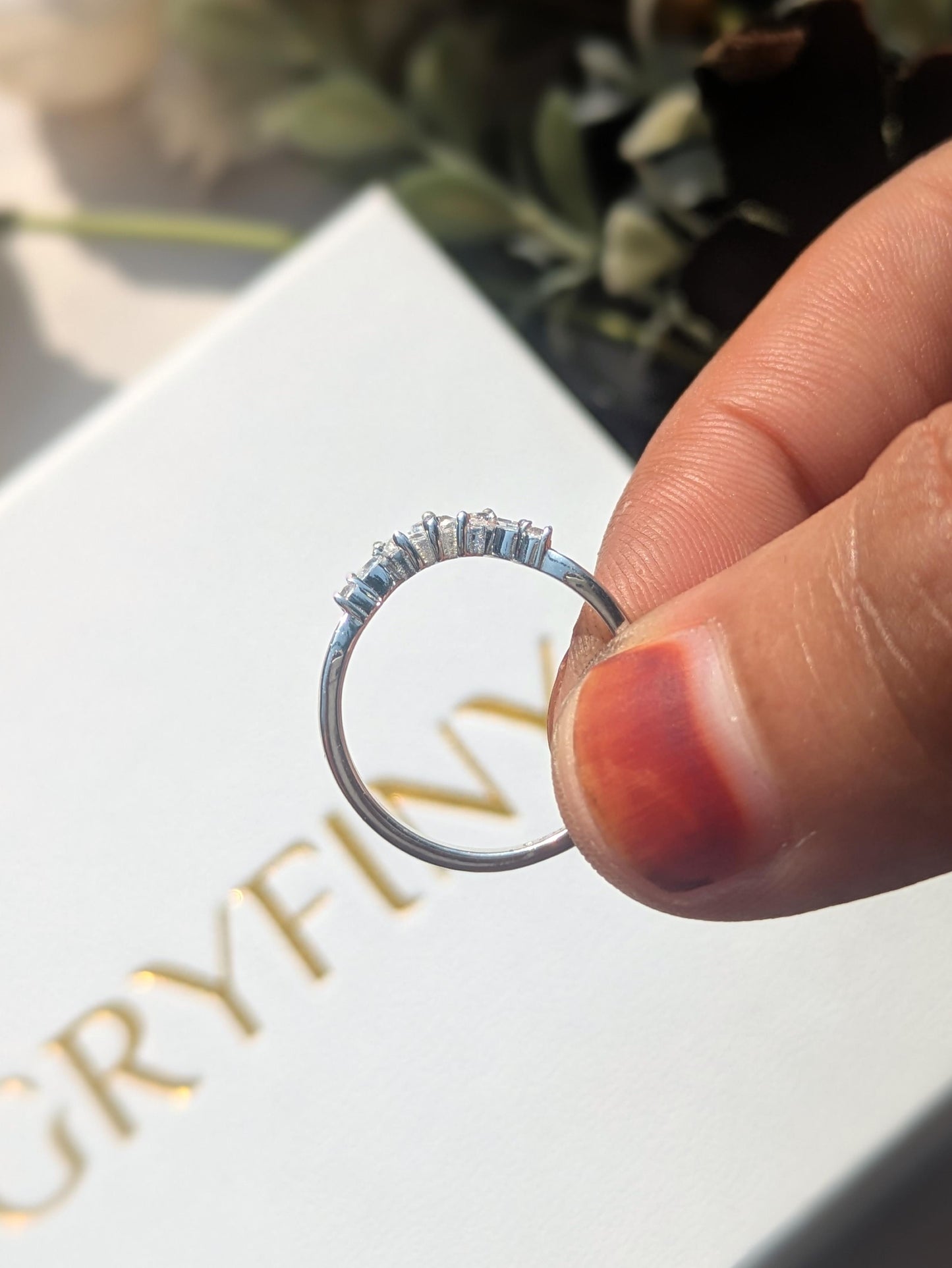 Marquise Crown Silver Stackable Ring For Women