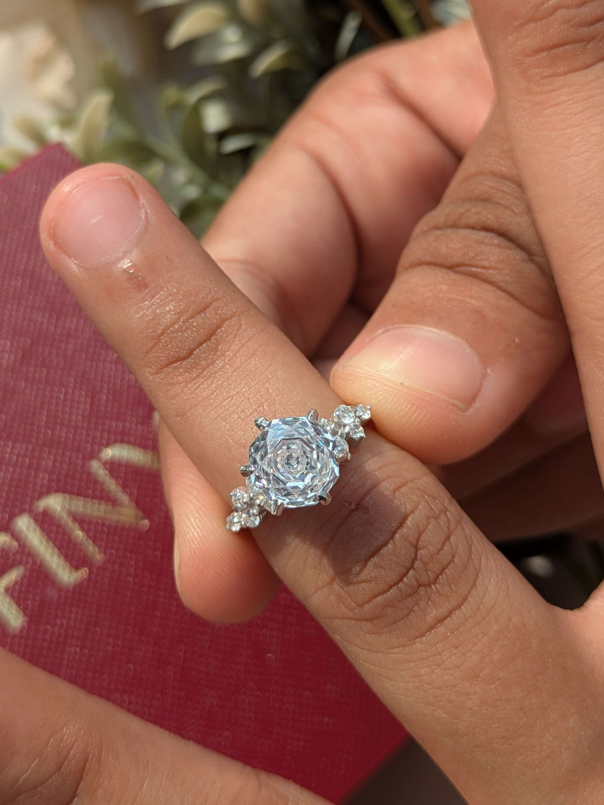 2Ct White Rose Cut Eliza Silver Solitare Ring For Women