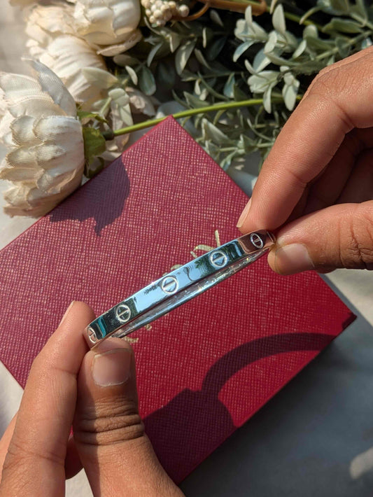 Solid Silver Bangle For Women