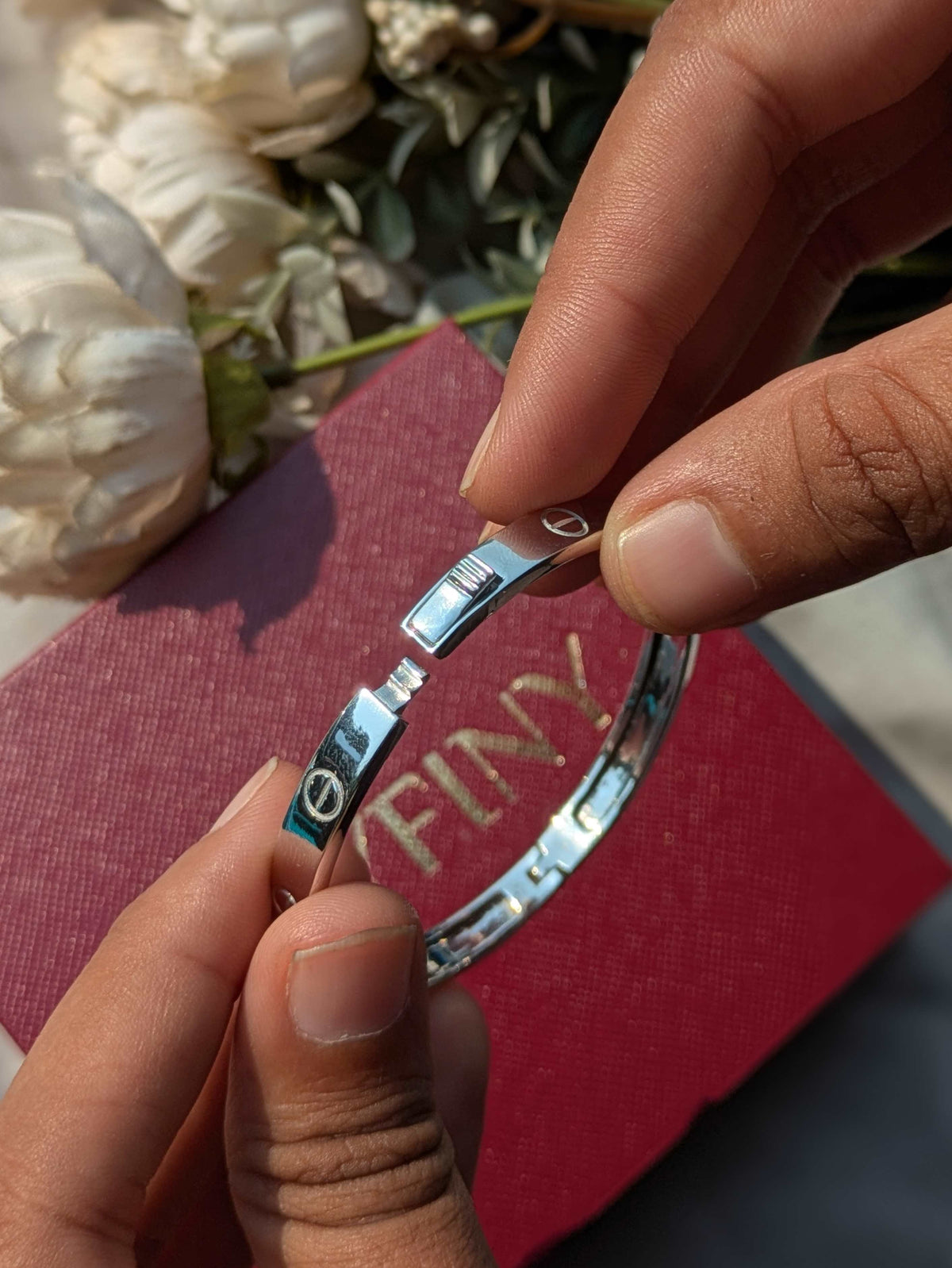Solid Silver Bangle For Women