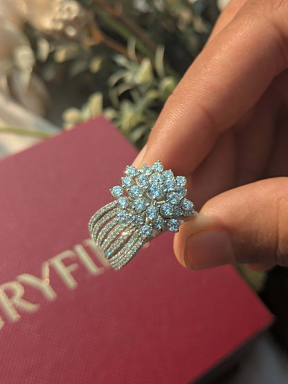 Kajal Cocktail Silver Ring For Women