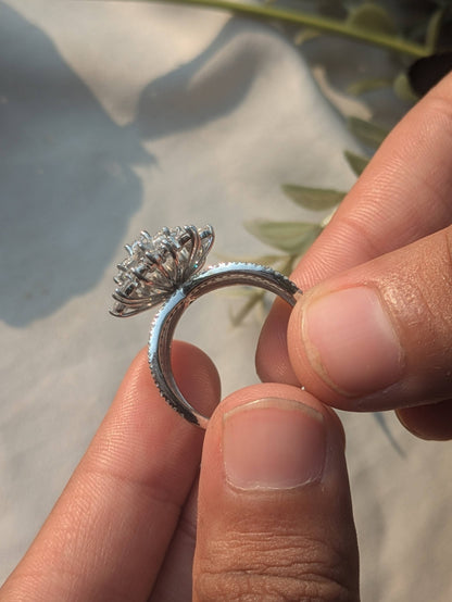 Kajal Cocktail Silver Ring For Women
