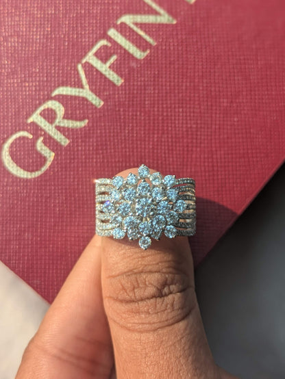 Kajal Cocktail Silver Ring For Women