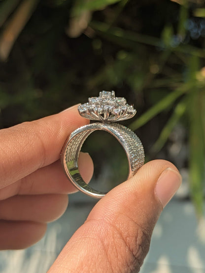 Kajal Cocktail Silver Ring For Women