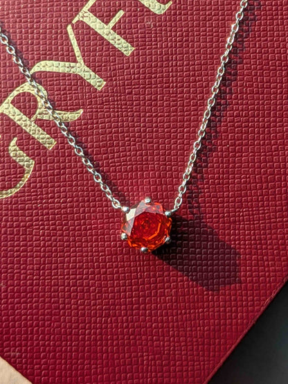 2Ct Fire Red Cut Pink Round Diamond Pendant