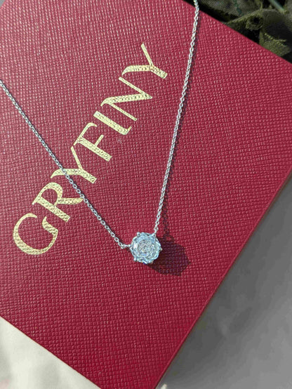 2Ct White Cut Pink Round Diamond Pendant