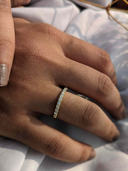 Aline Silver Curve Diamond Ring - Gryfiny