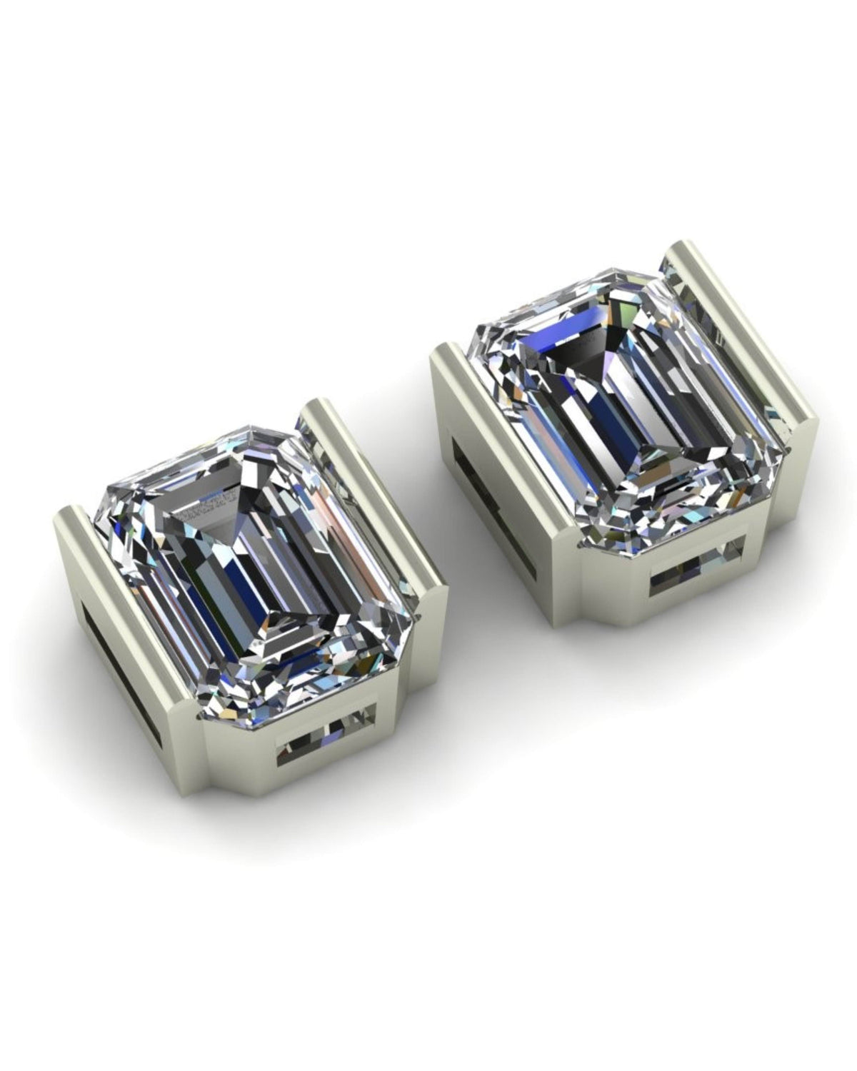 Emerald Silver Stud for Mens