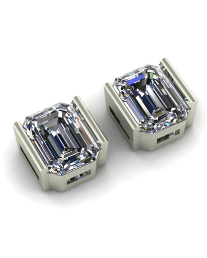 Emerald Silver Stud for Mens